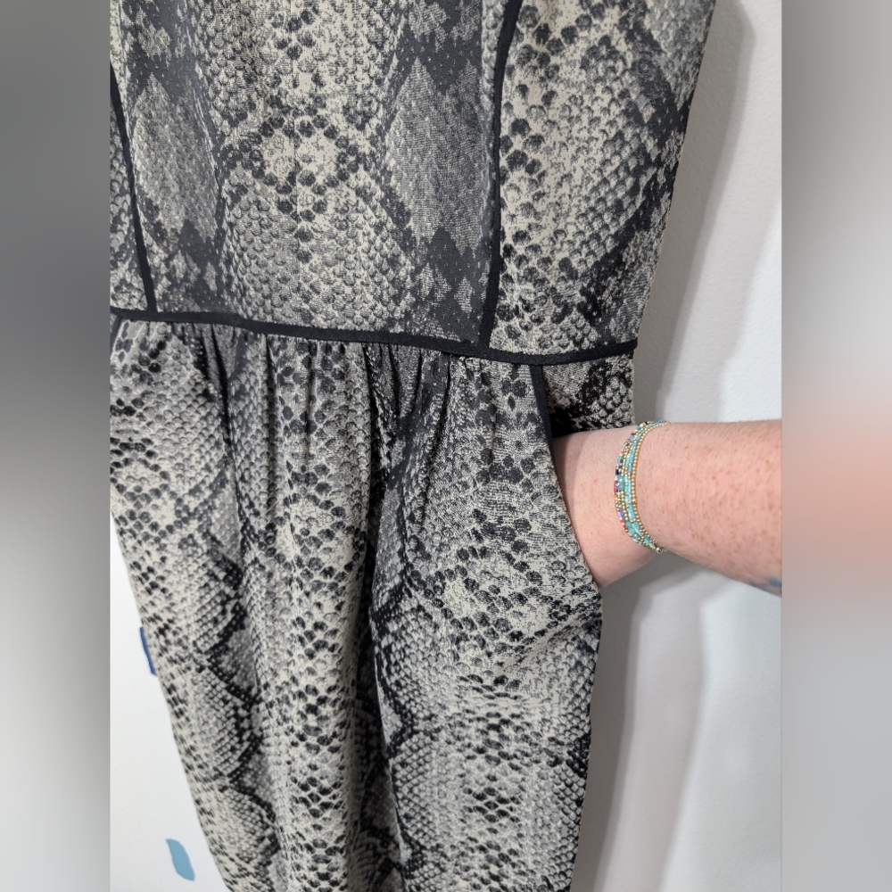 Rebecca Taylor Python Print Cap Sleeve Dress - image 3